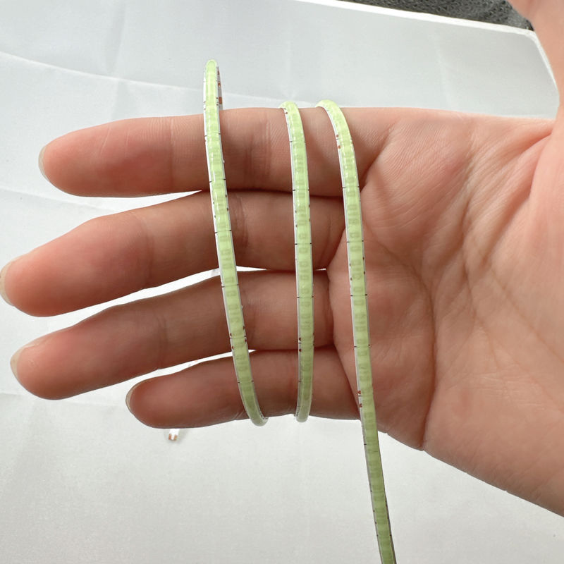 3mm مضاد للماء 2700k 6000k 12V 220v 5V Ultra رقيقة العرض 400leds COB LED الشريط الضوء مع 3