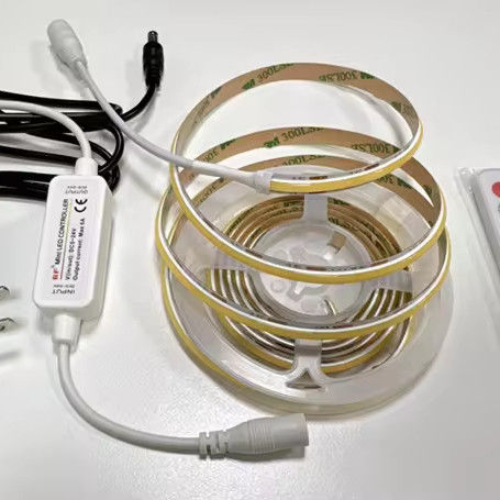 شريط COB LED DC24V CRI90 312LEDs / m IP33 IP40 IP44 مع إضاءة كاملة ثابتة 10m