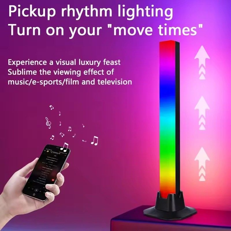 مصباح أرضي RGB RGBIC 18LEDS لتزيين غرفة النوم في 30 سم و 50 سم