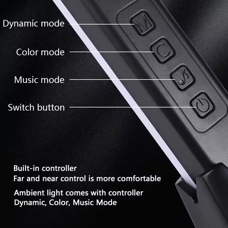 مصباح أرضي RGB RGBIC 18LEDS لتزيين غرفة النوم في 30 سم و 50 سم