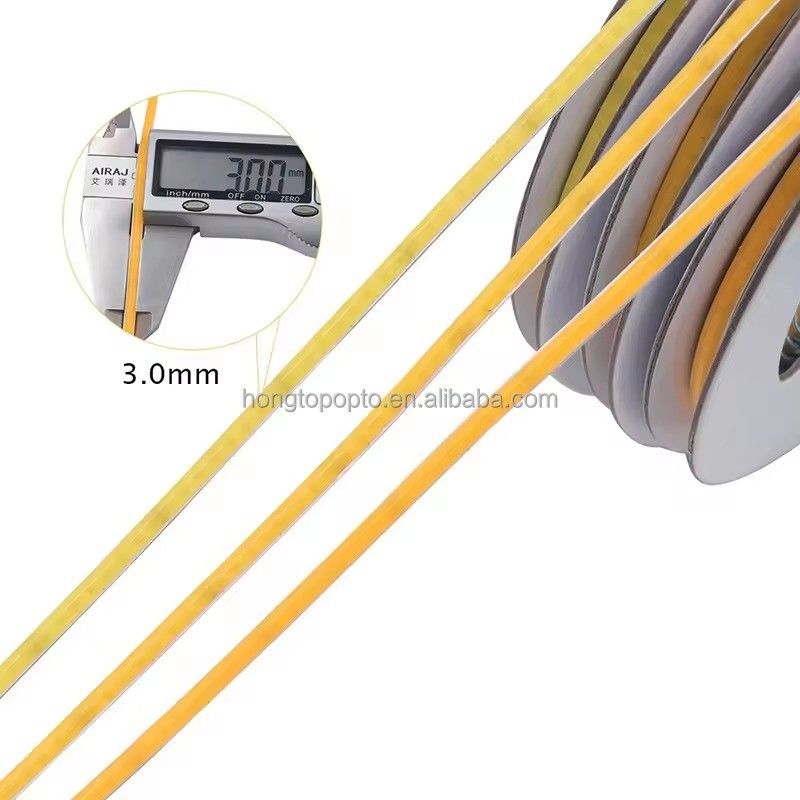ضوء شريط LED عالي CRI 3mm شريط COB LED رقيق للغاية 12V 24V RA 90 قابلة للقطع