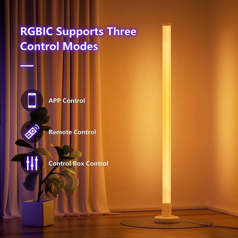 إضاءة المنزل الذكي RGBIC 3.5W مصباح أرضي LED ملون لغرفة النوم نسخة سطح المكتب 45 سم