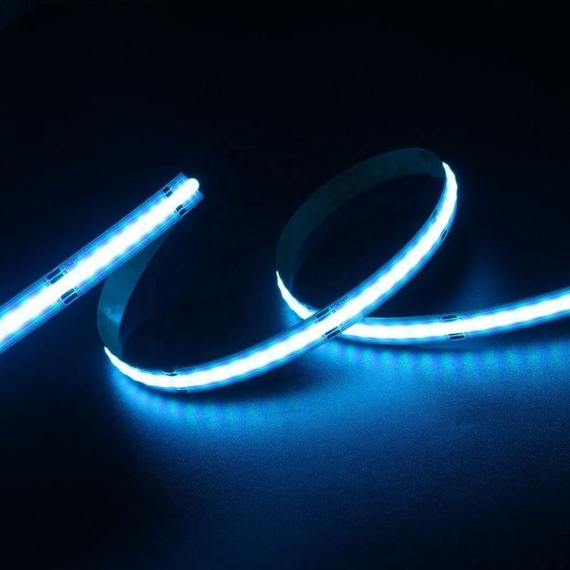 إضاءة المنازل الداخلية 12 فولت 24 فولت 576 رقاقة لكل متر 8 ملم RGB LED COB الشريط الضوء 5m 10m 50m