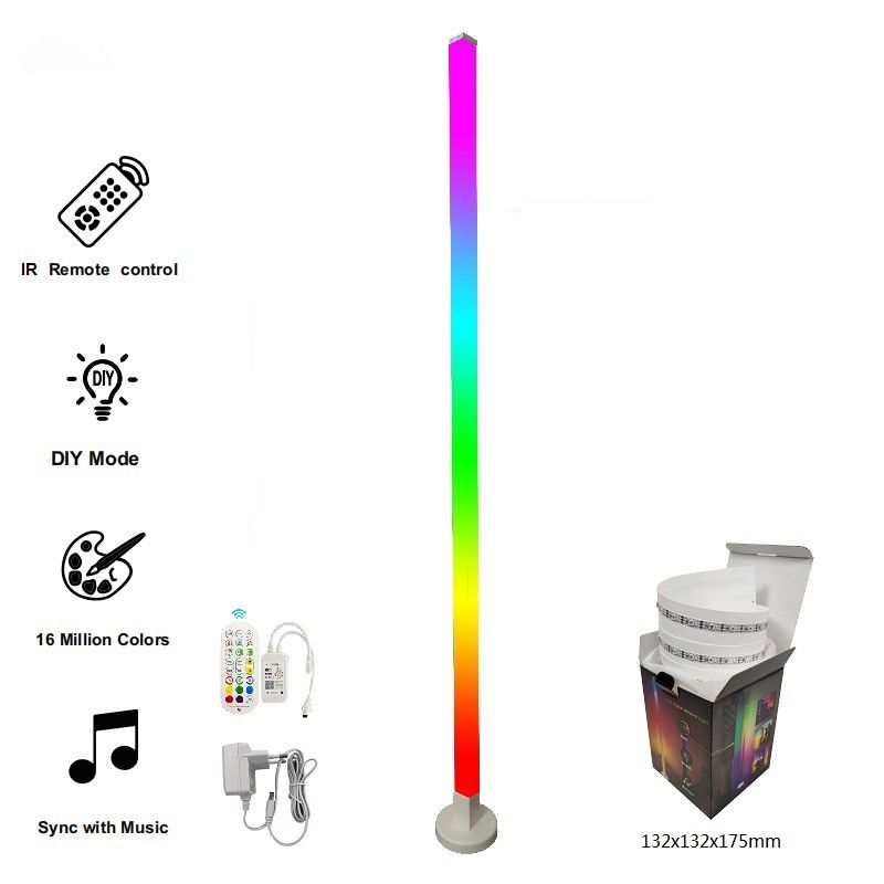 التصميم الحديث RGB متعدد الألوان غرفة المعيشة الضوء موقف مصباح الأرضية محول فقط USB وصلة