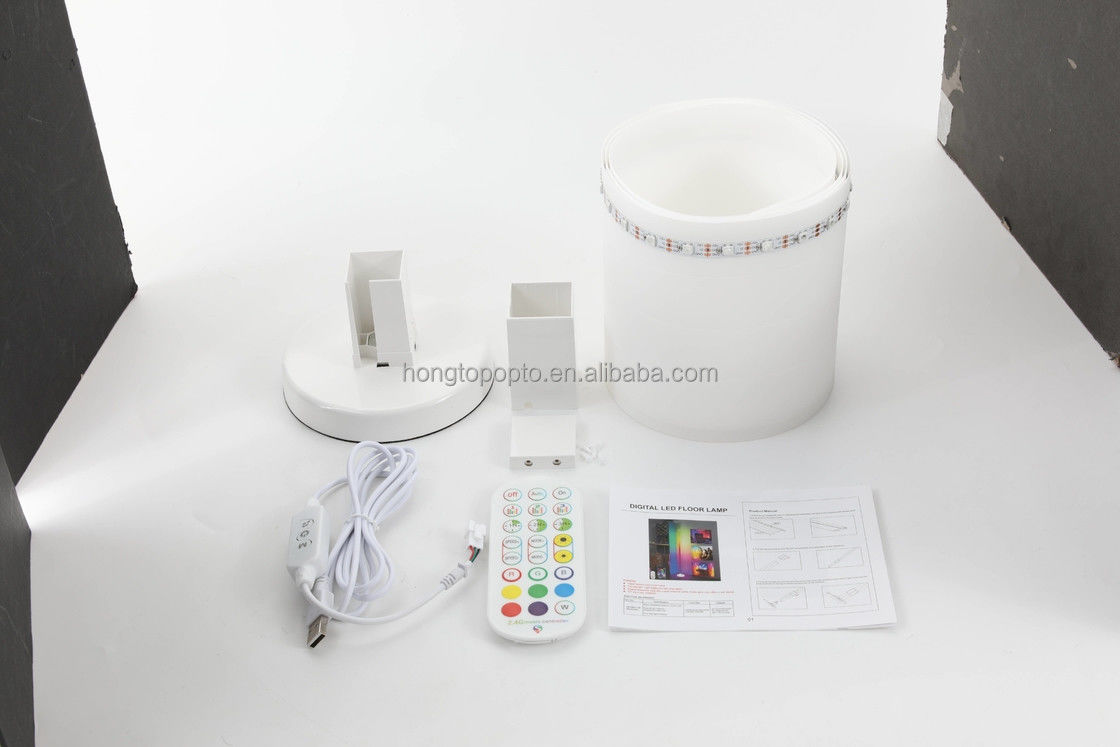 18 PCS / CTN مصباح أرضي RGB لون تغيير المزاج الإضاءة الموسيقى مزامنة LED شريط زاوية الضوء