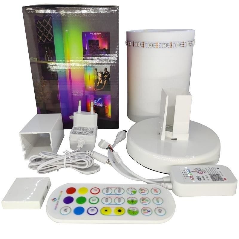 مادة جسم المصباح ABS 5V DC مدخل RGBIC Corner Standing Lamp App أضواء المنزل الذكي