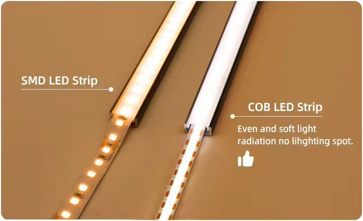RGB 756 leds COB Led Strip 12V 24V 5M مع 90 Ra و -45 50C درجة حرارة العمل