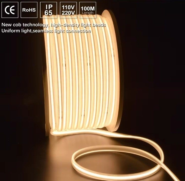 COB LED الشريط الضوء مقاوم للماء IP65 220V 110V 2- درجة حرارة اللون 2700K / 3000K / 4000K / 6000K