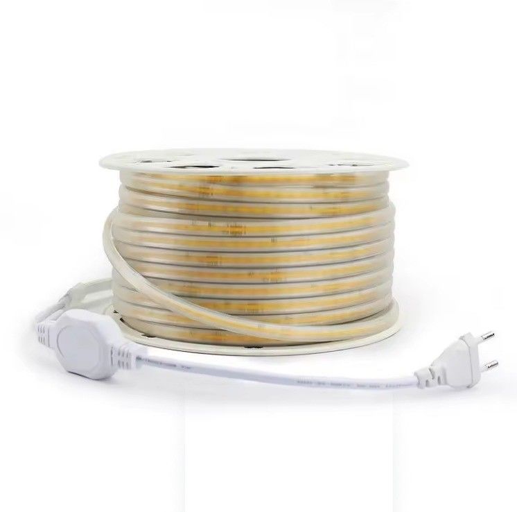 ضوء الشريط LED المضاد للماء في الهواء الطلق عالي الجهد COB مع تصنيف IP65 و CRI Ra من 80