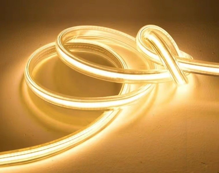 ضوء الشريط LED المضاد للماء في الهواء الطلق عالي الجهد COB مع تصنيف IP65 و CRI Ra من 80