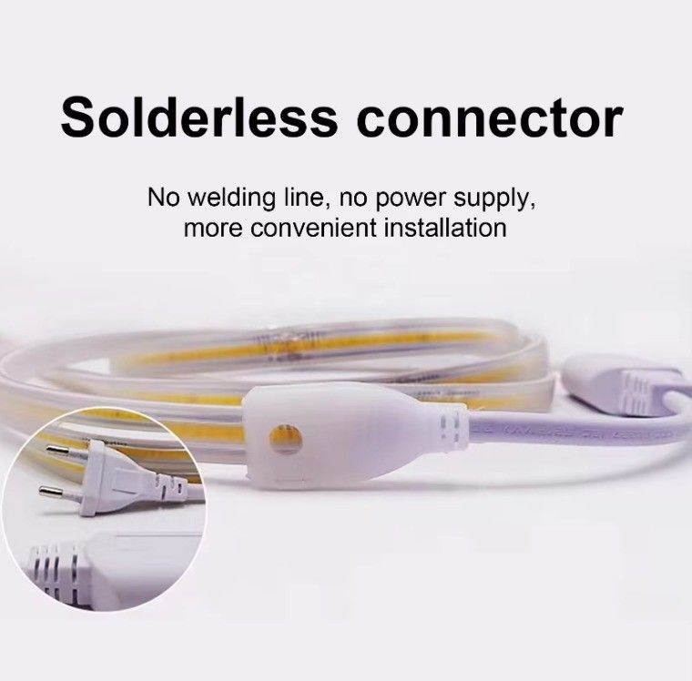ضوء شريط LED مرن COB 288 LEDs الجهد العالي 110V 220V 2700K 3000K 4000K 6000K IP65