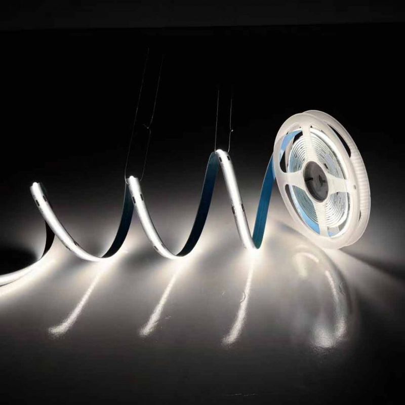 توفير الطاقة IP20 COB LED الشريط الضوء 8mm PCB 300شريحة لكل متر مع 800lm تدفق مضيء
